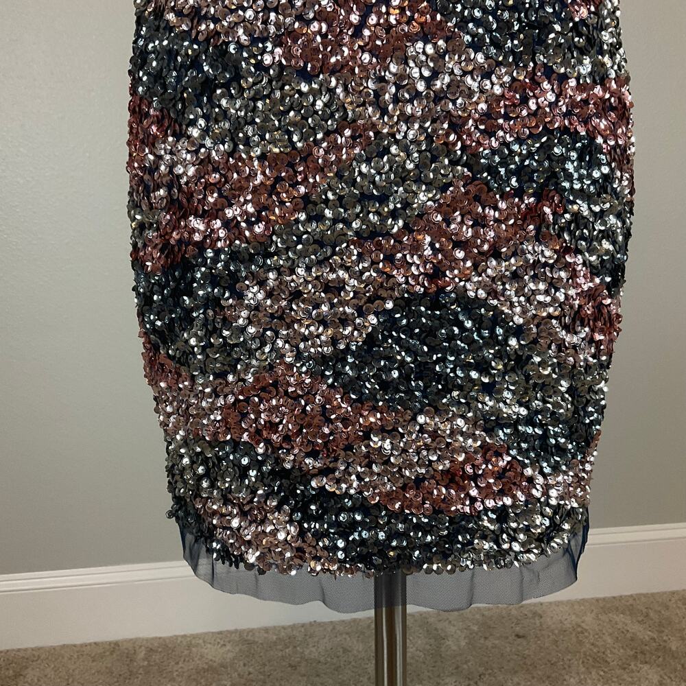 Aidan Mattox Sequin Backless Mini Sheath Cocktail… - image 7